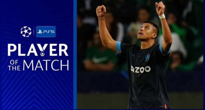 进球助队取胜,欧冠官方:桑切斯当选马赛vs葡体全场最佳