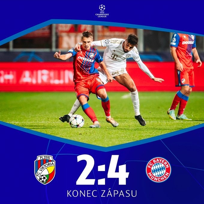 比尔森门将:攻破拜仁球门让球迷满意,后两场将努力延续这一表现