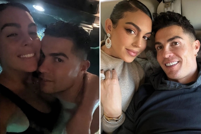 ❤️恩爱有加!乔治娜晒与C罗深夜游泳照,两人紧紧相拥在一起