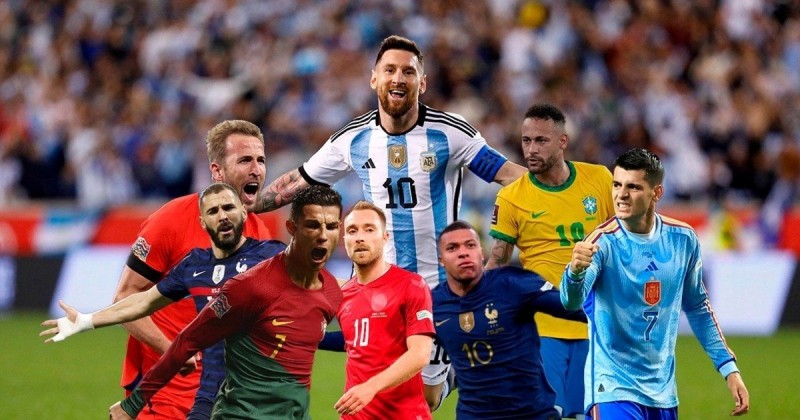 世界杯32强2022年队内射手王:梅西10球居首,理查利森&马内7球