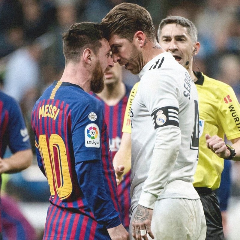 物是人非?那年梅西、拉莫斯顶牛在国家德比顶牛...今相拥成队友