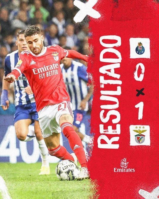 本菲卡客场1-0波尔图,3年来首胜对手并领跑葡超&下场对阵尤文