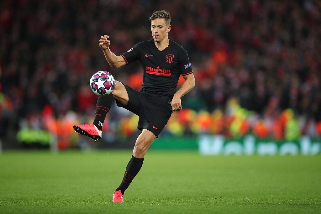 马竞官方:马科斯-略伦特大腿肌肉受伤;阿斯称伤缺一个半月