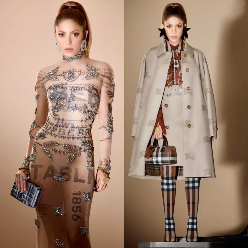 男人只会影响我工作?夏奇拉身着璀璨钻石裙,为巴宝莉拍摄写真