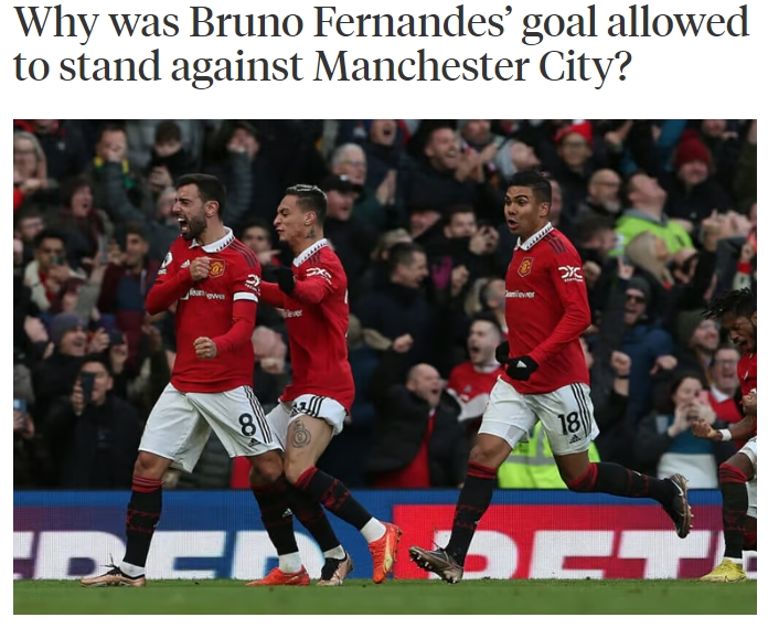 TA解读曼市德比争议球:拉师傅没触球,曼城也没人能触到球并解围