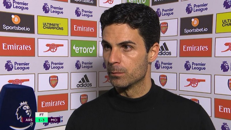 阿尔特塔:想战胜曼城得有非常好的表现 开场时球队目标不明确