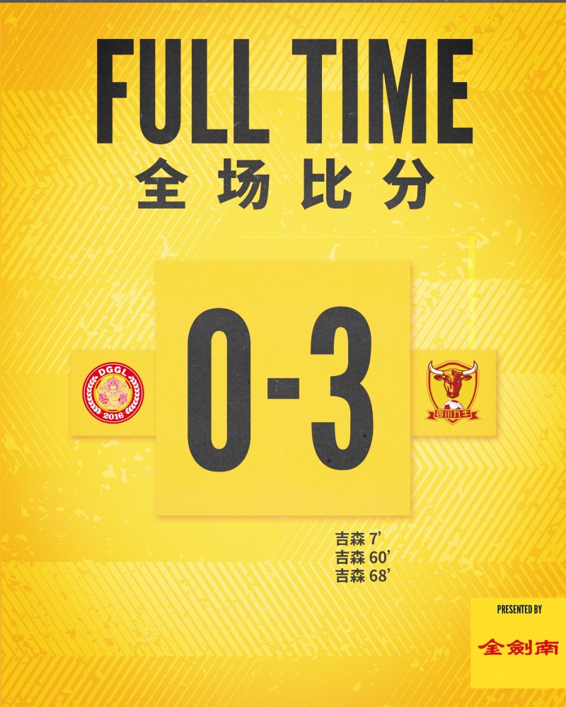 吉森上演帽子戏法,四川九牛3-0战胜东莞莞联