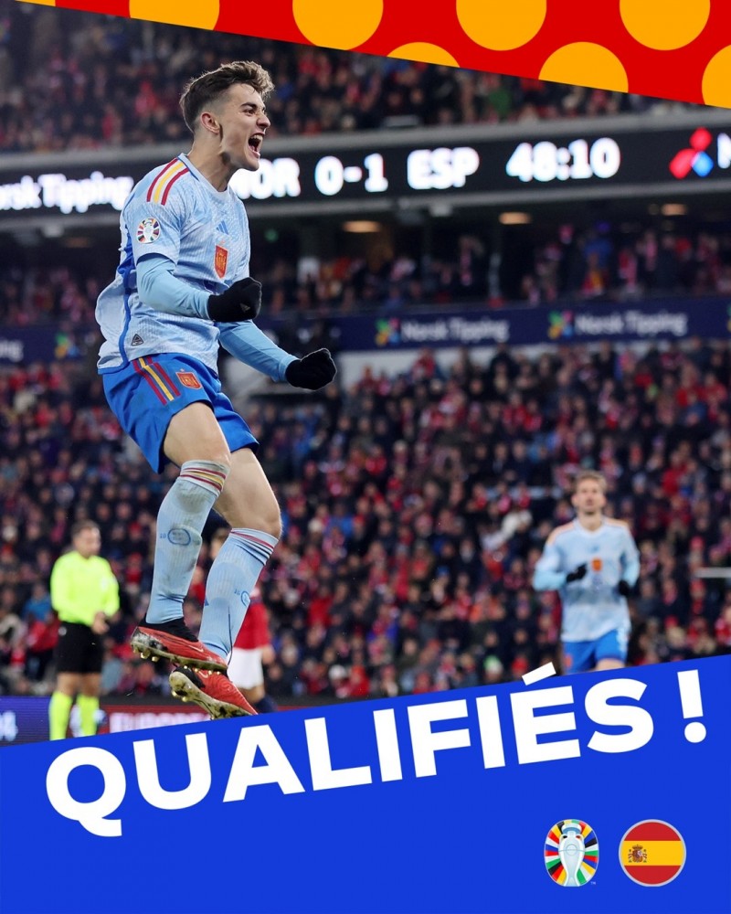 西班牙苏格兰携手出线,挪威格鲁吉亚无缘直通&只剩附加赛一条路