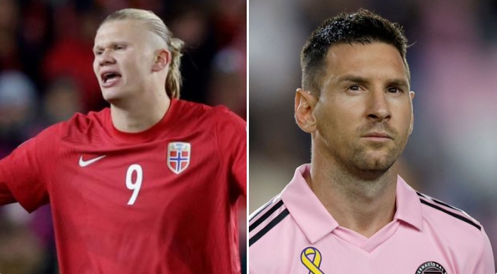 记者:梅西能让中游队变优秀,而哈兰德依赖队友,只能在曼城踢好