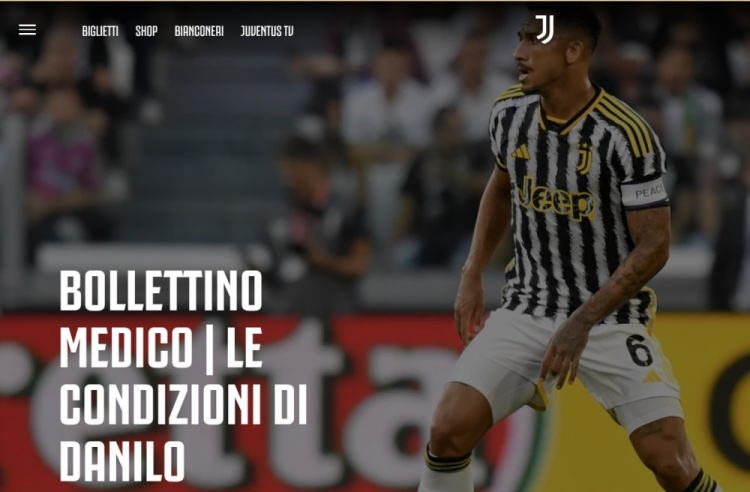 尤文官方:达尼洛左大腿股二头肌轻度损伤,媒体预计将伤缺20天