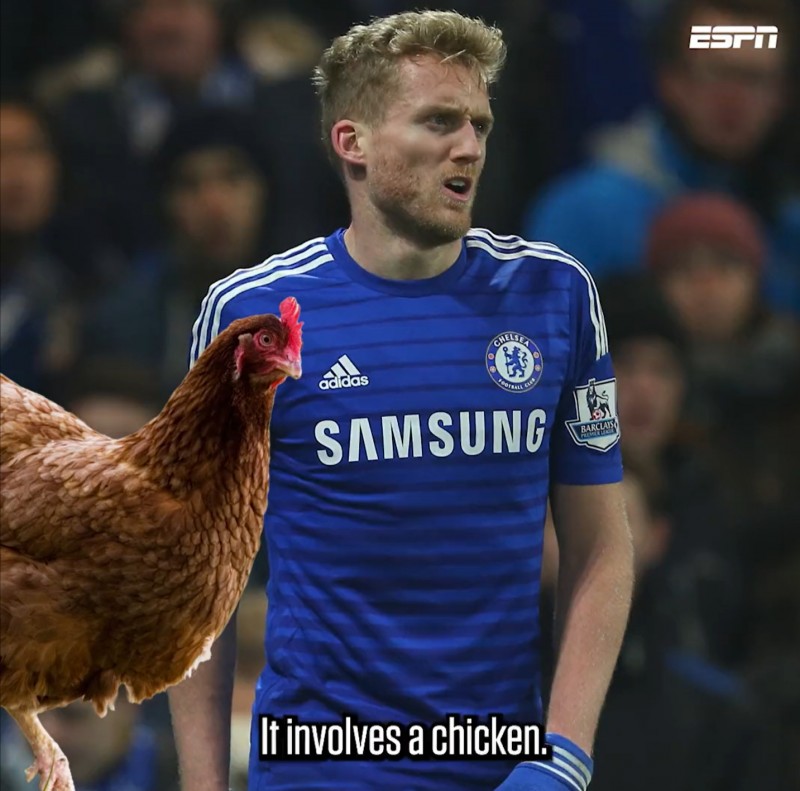 一只鸡毁掉的生涯?许尔勒吃鸡中毒失去蓝军主力,29岁早早退役