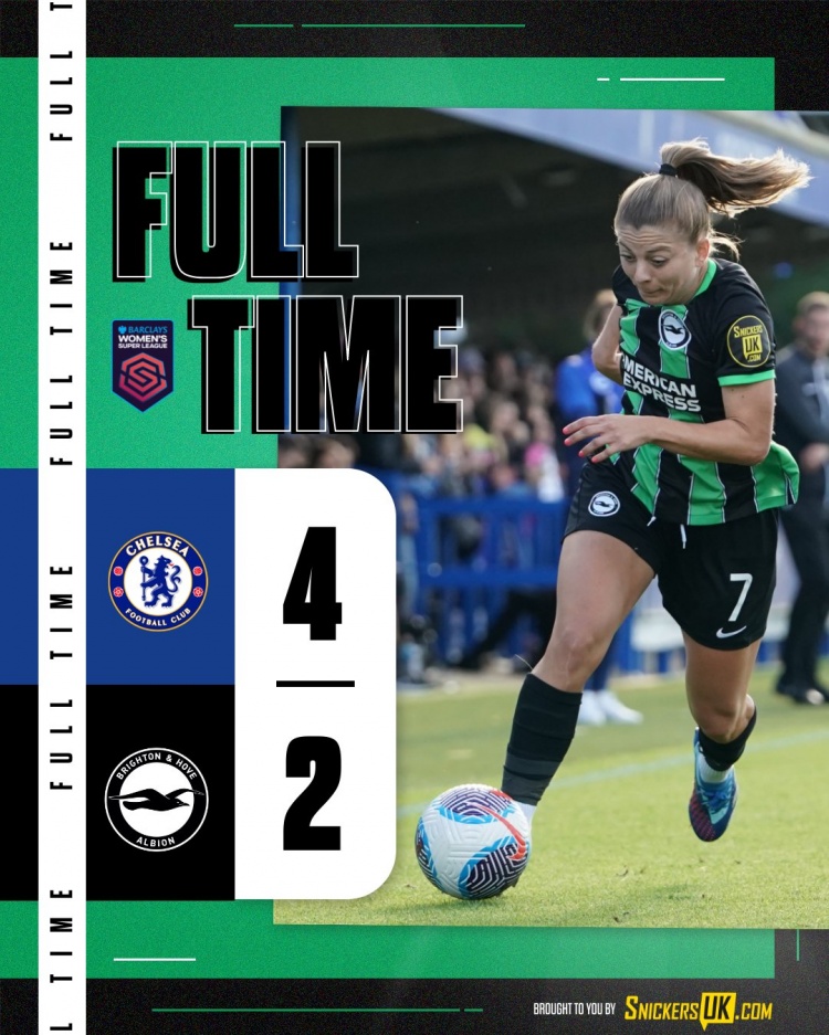 英女超布莱顿女足2-4不敌切尔西,李梦雯首发出战67分钟