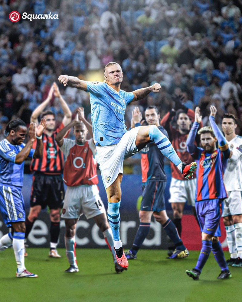 唯一场均破门超一球,哈兰德以37球跻身欧冠历史射手榜前二十