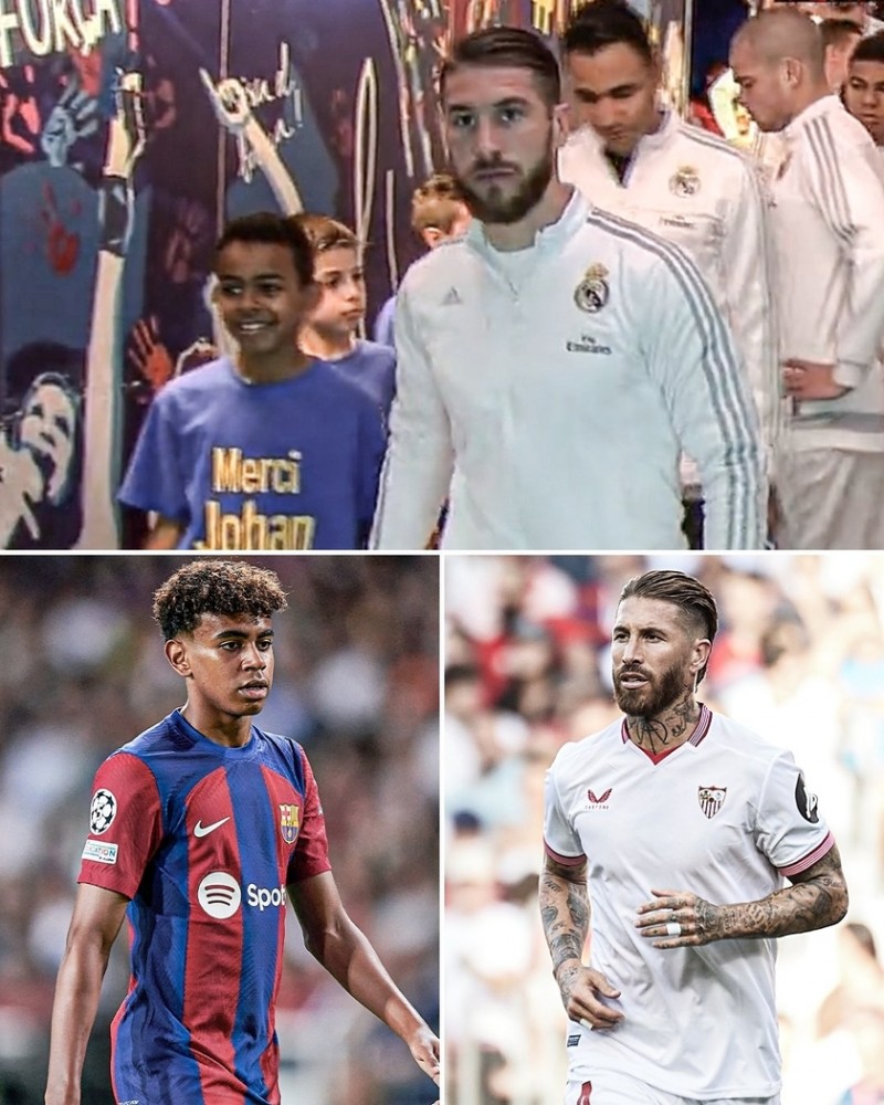 缘~妙不可言!亚马尔7年前当拉莫斯球童,今天造他乌龙