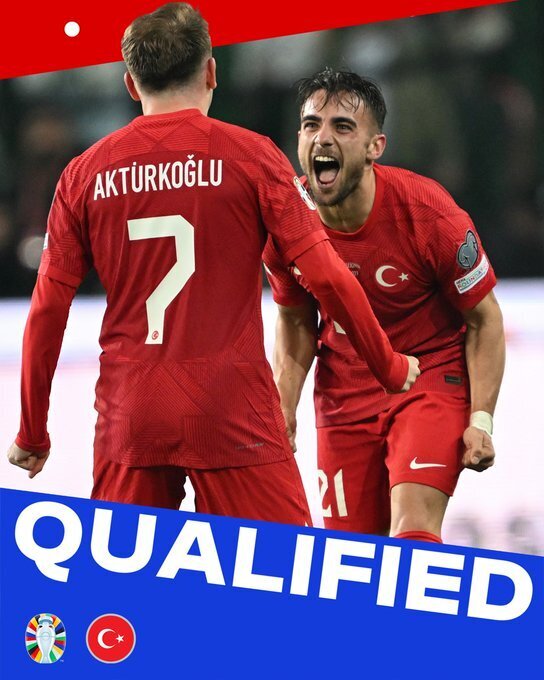 土耳其4-0主场大胜拉脱维亚，提前晋级欧洲杯决赛圈
