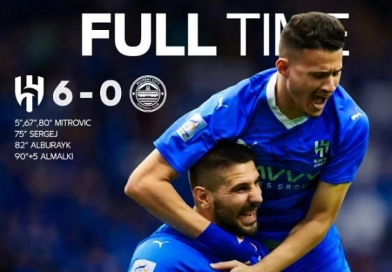 亚冠战报:新月6球大胜孟买城,吉达联合一球小胜