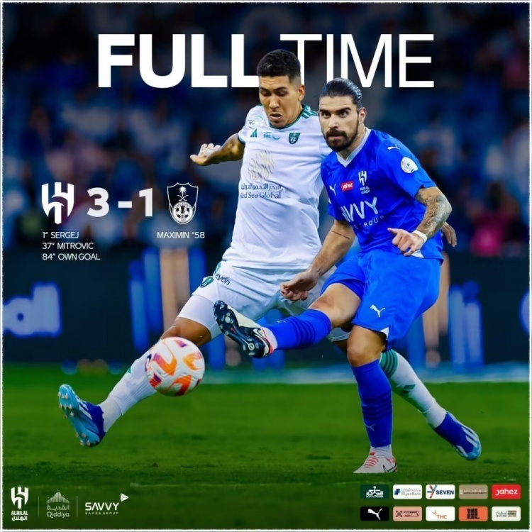 利雅得新月3-1国民!11轮不败领跑积分榜 米神失点+破门