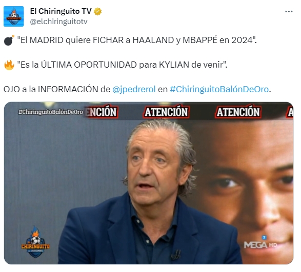 超级蓝图?六台主持人重申：皇马想在2024年签下姆巴佩和哈兰德