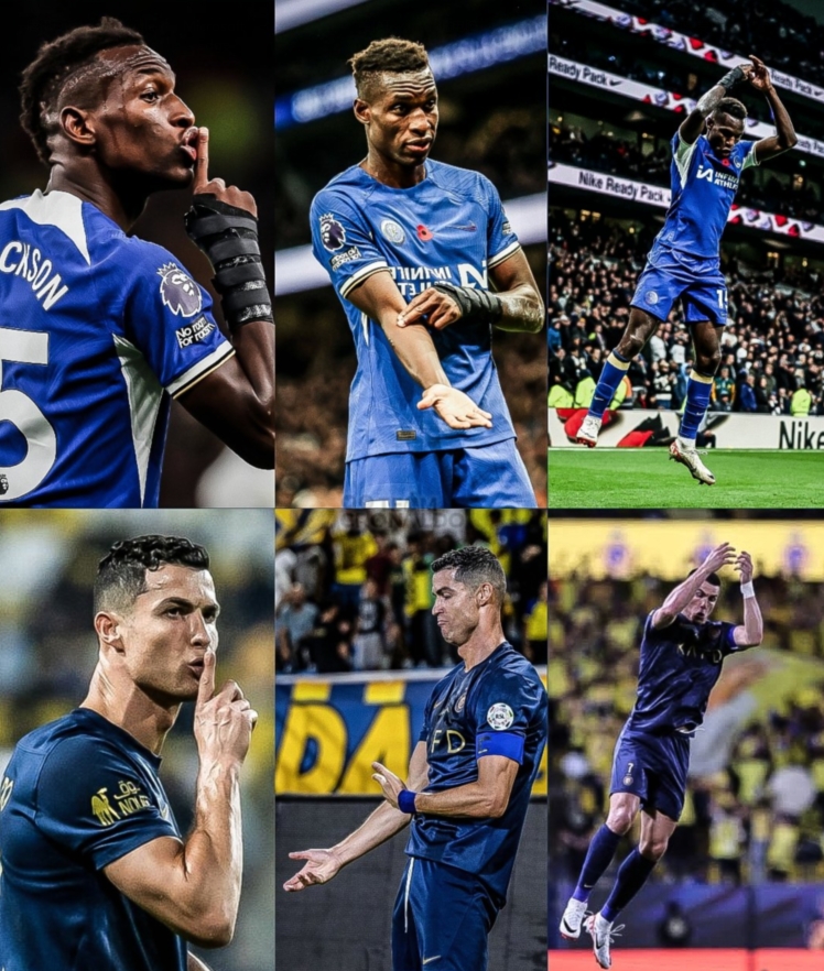 C罗迷弟+1!切尔西前锋杰克逊连续模仿C罗庆祝动作!