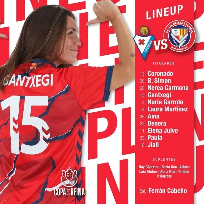 唐佳丽首发登场,莱万特拉斯普拉纳斯在女王杯1/8决赛晋级