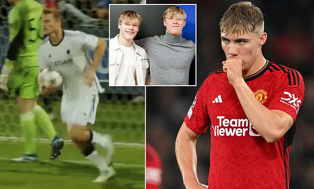 邮报：霍伊伦的弟弟在曼联与哥本哈根青年队的比赛中取得进球