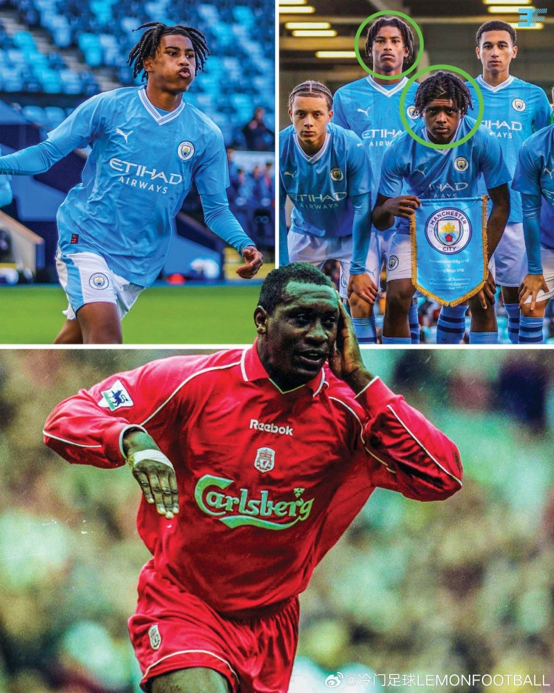 过人如梅西，射门……丨赫斯基两个儿子同时代表曼城青年队首发