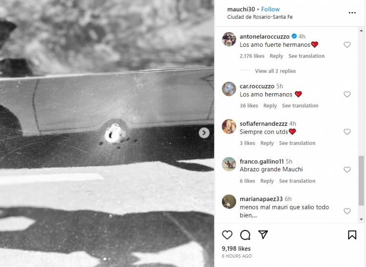 安东内拉亲戚社媒谈遭抢劫,安东内拉评论:我爱你们