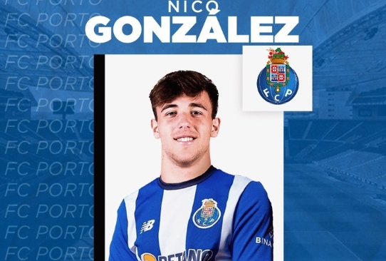 每体:巴萨担心尼科在波尔图出场时间少,他们有球员40%转会分成