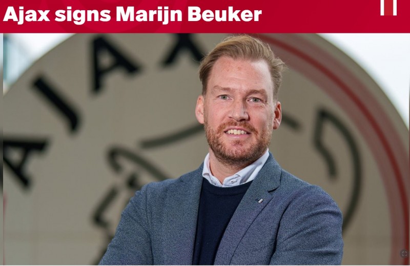 官方：39岁的马金-博伊克成为阿贾克斯俱乐部新任足球技术总监