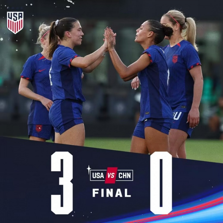 美国女足临时主帅：我们的射门需更冷静，半场只进1球我并不满意