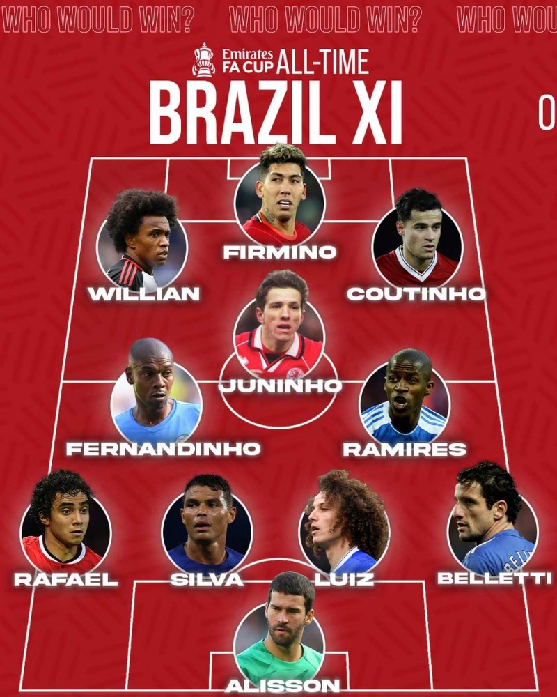 巴西联队vs阿根廷联队！足总杯官方：他们都处于巅峰，谁能取胜？