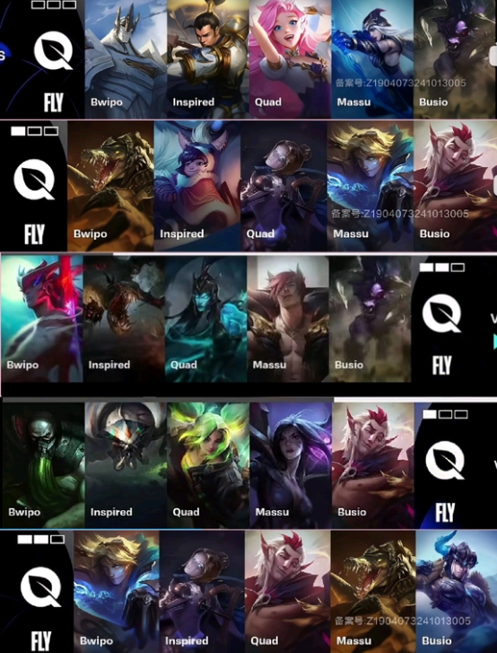 大伙看爽了吗?FLY对阵GEN一共掏出19个不同英雄 准备十足