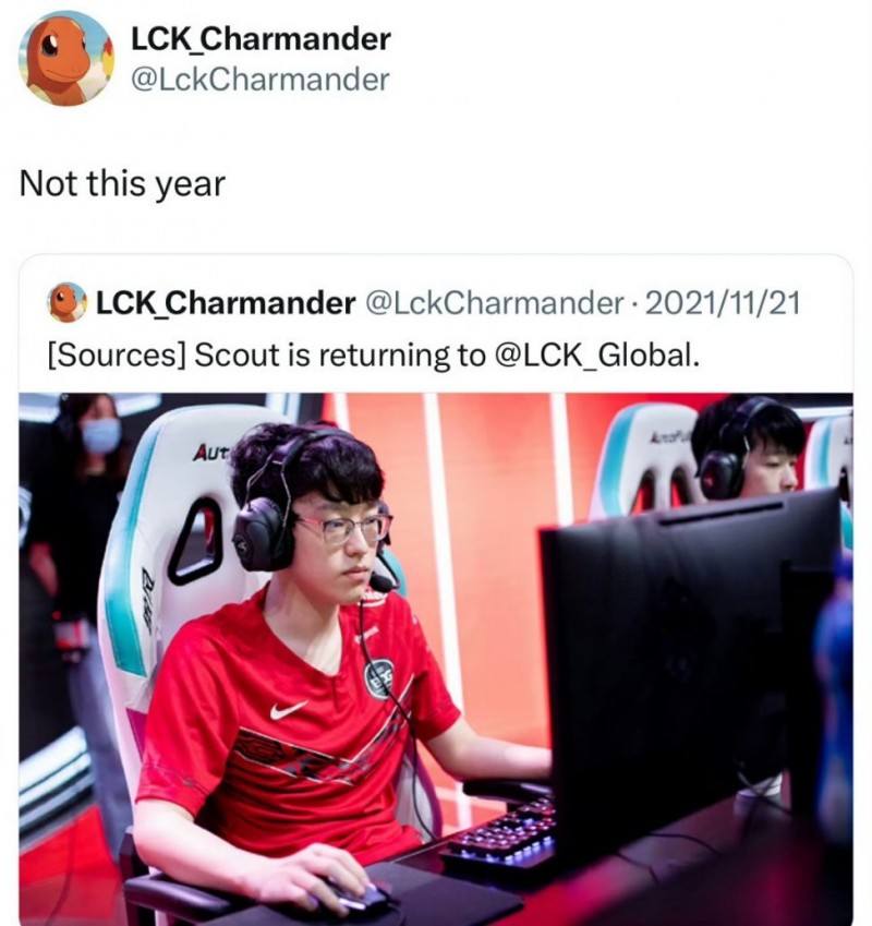 Not this year!LCK媒体透露:Scout下赛季不会回LCK