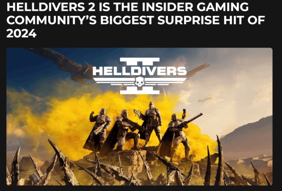 外媒社区票选年度最大惊喜!《地狱潜者2》当选