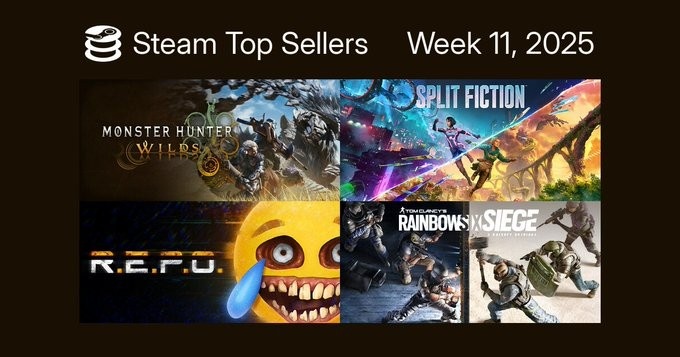 Steam一周销量排行,《怪物猎人:荒野》三连冠