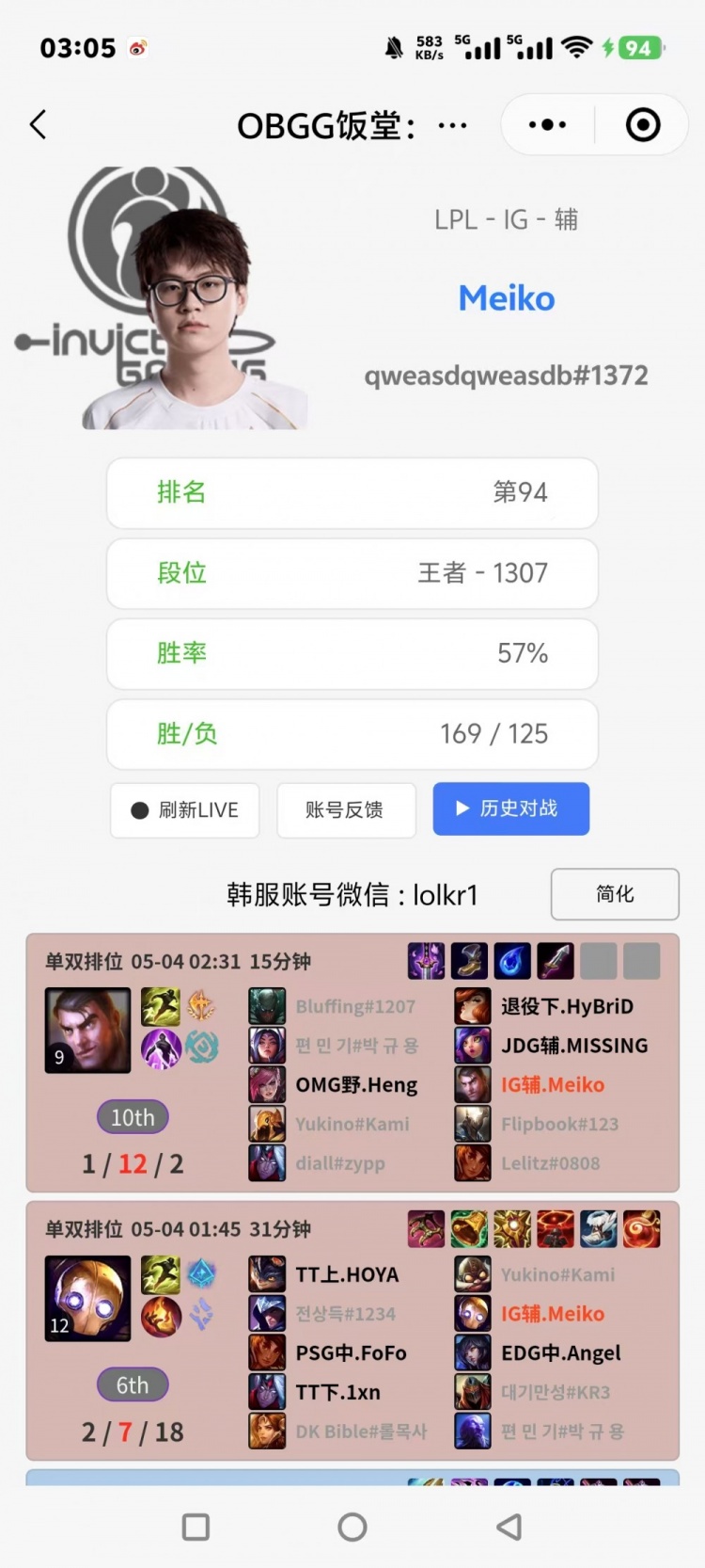 跟12这个数字过不去了是吧!Meiko深夜Rank 补位上单战绩1-12