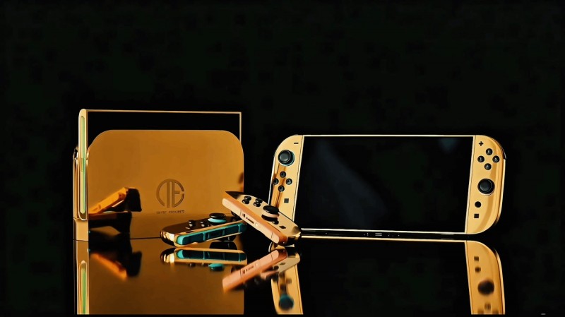 有钱的吧友可以买来玩玩🤩24K镀金Switch2亮相:6w一台还是限量