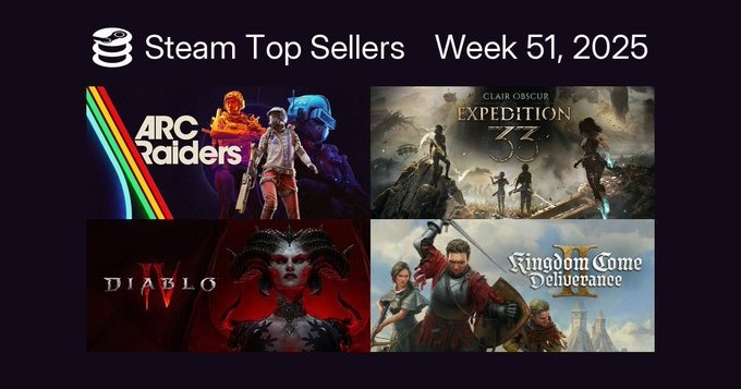 Steam一周销量排行:Steam Deck掌机夺冠 《光与影》第三