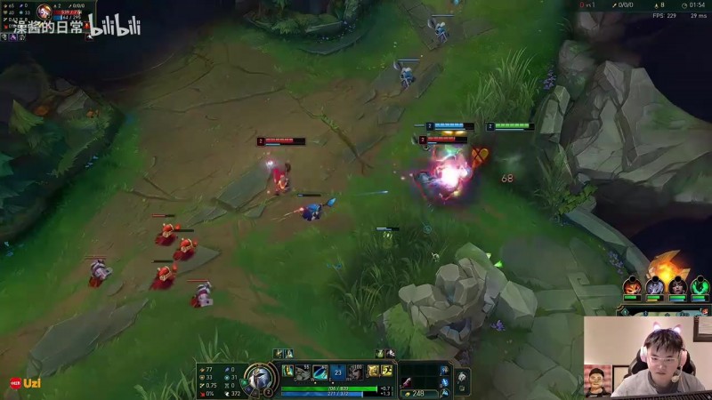 下路血腥车轮战！Uzi连杀5个丝血笑到最后：你们装什么？