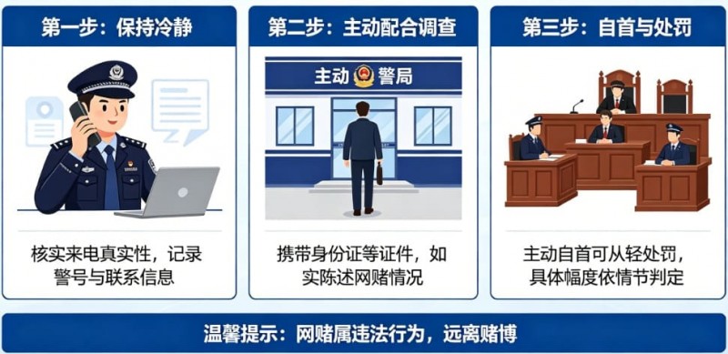 网赌被警察打电话要求配合调查怎么办?自首能否从轻处罚全面解析
